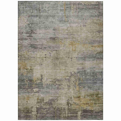 LOOMLAN Rugs Thornyx Pewter Washable Indoor-Outdoor Rug