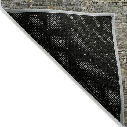 LOOMLAN Rugs Thornyx Pewter Washable Indoor-Outdoor Rug