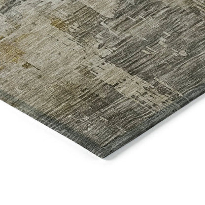 LOOMLAN Rugs Thornyx Pewter Washable Indoor-Outdoor Rug