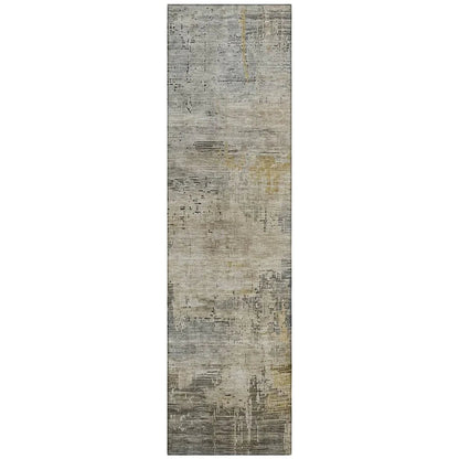 LOOMLAN Rugs Thornyx Pewter Washable Indoor-Outdoor Rug