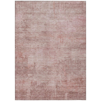 LOOMLAN Rugs Thornyx Pink Washable Indoor-Outdoor Rug