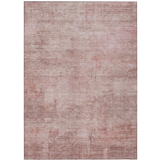 LOOMLAN Rugs Thornyx Pink Washable Indoor-Outdoor Rug