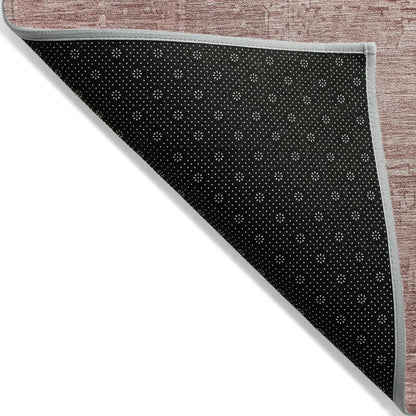 LOOMLAN Rugs Thornyx Pink Washable Indoor-Outdoor Rug