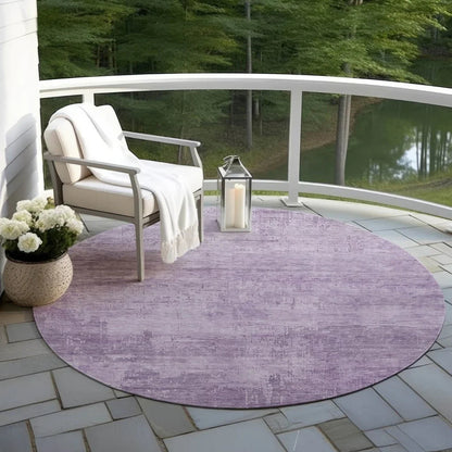 LOOMLAN Rugs Thornyx Purple Washable Indoor-Outdoor Rug