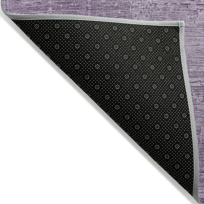 LOOMLAN Rugs Thornyx Purple Washable Indoor-Outdoor Rug