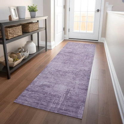 LOOMLAN Rugs Thornyx Purple Washable Indoor-Outdoor Rug