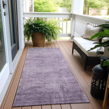 LOOMLAN Rugs Thornyx Purple Washable Indoor-Outdoor Rug