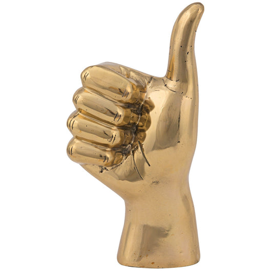 Thumbs Up Antique Brass Sculpture-Statues & Sculptures-Noir-Sideboards and Things