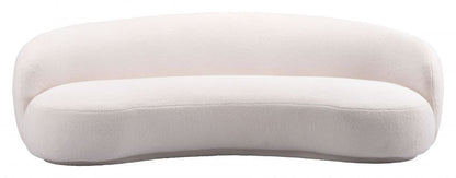 Zuo Modern Tibet Shearling Fabric Cream Sofa