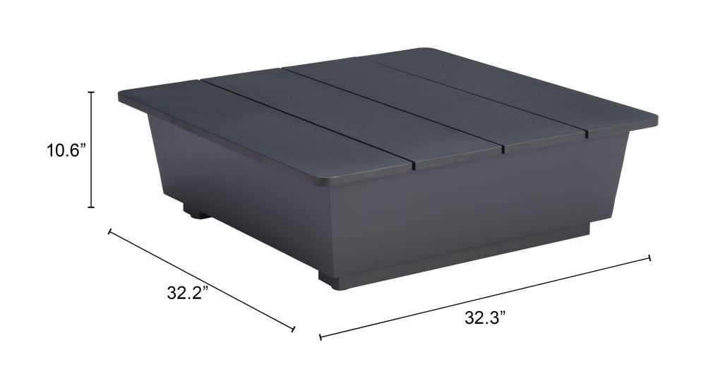 Zuo Modern Tien Aluminum Square Side Table