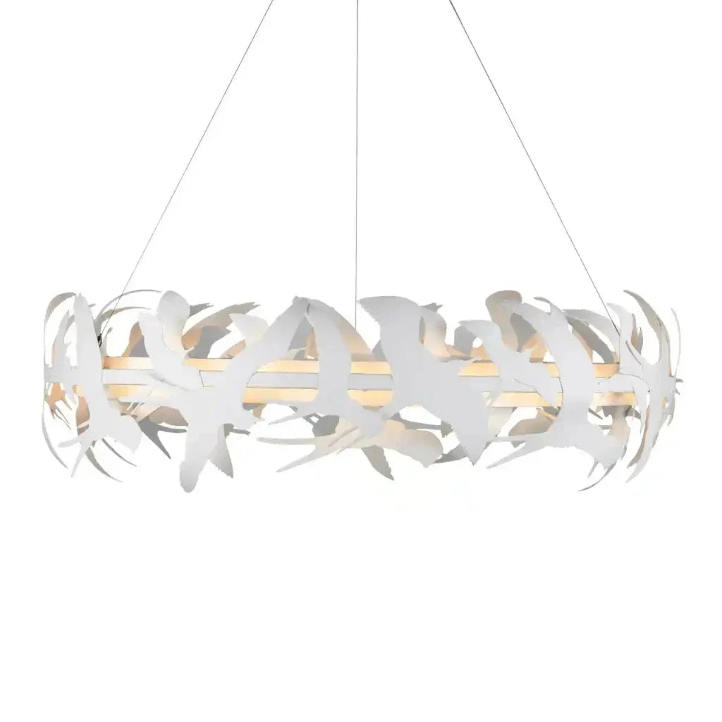 Tijereta 1-Light White Chandelier