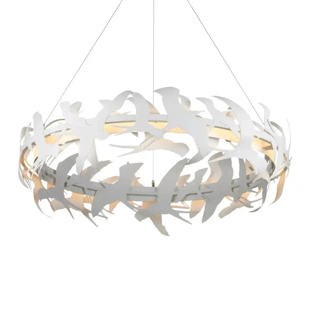 Tijereta 1-Light White Chandelier