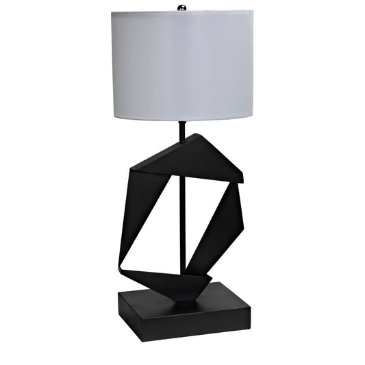 Timothy Table Lamp with Shade-Table Lamps-Noir-Sideboards and Things