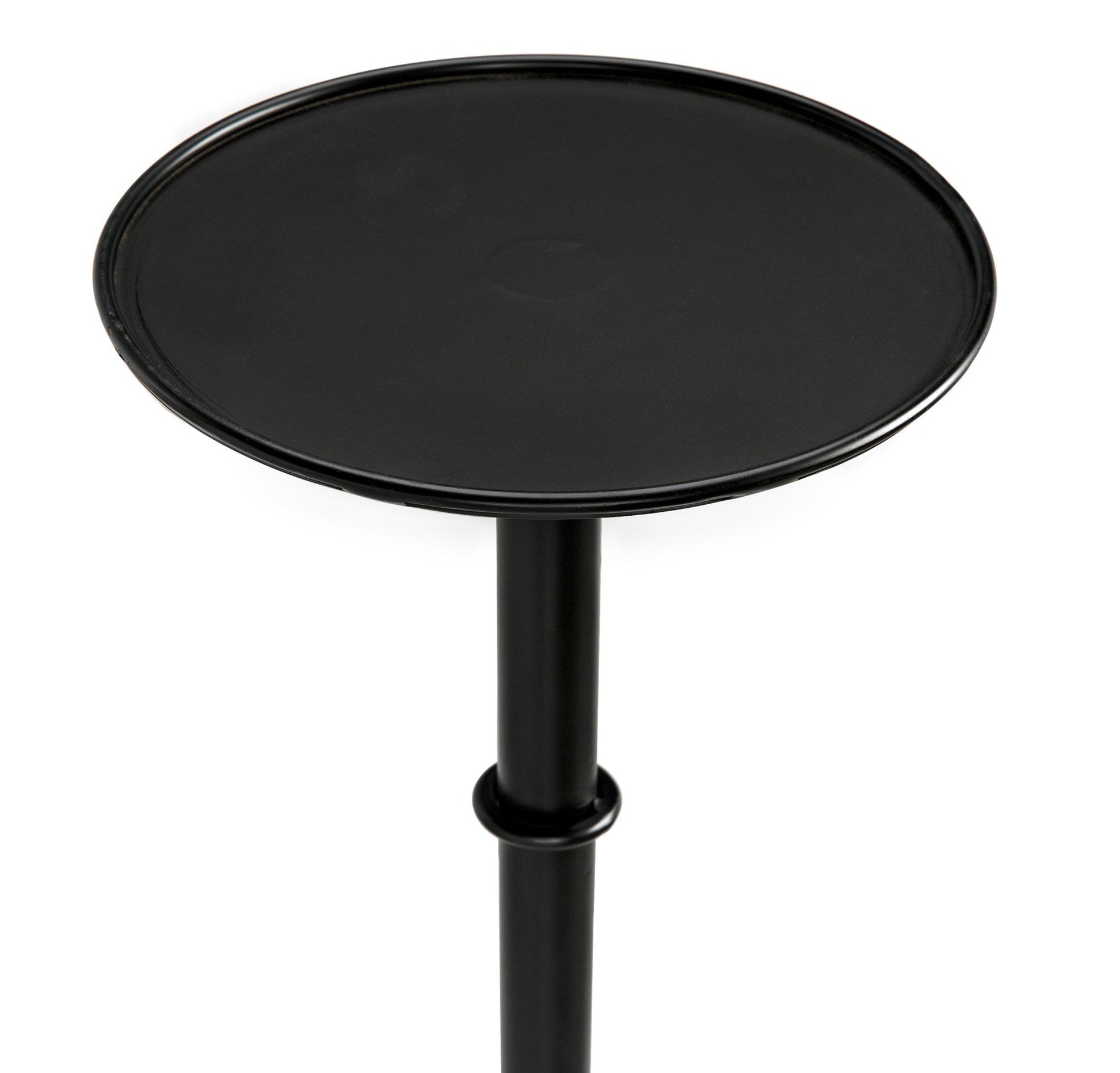 Tini Black Steel Round Side Table-Side Tables-Noir-Sideboards and Things