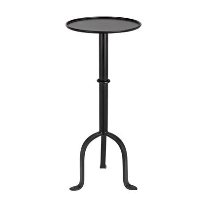 Tini Black Steel Round Side Table-Side Tables-Noir-Sideboards and Things