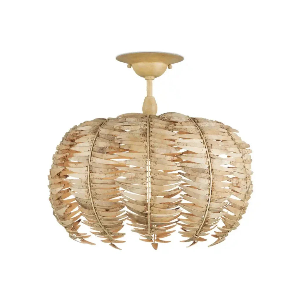 Tiptur Coco Shell Semi-Flush Mount