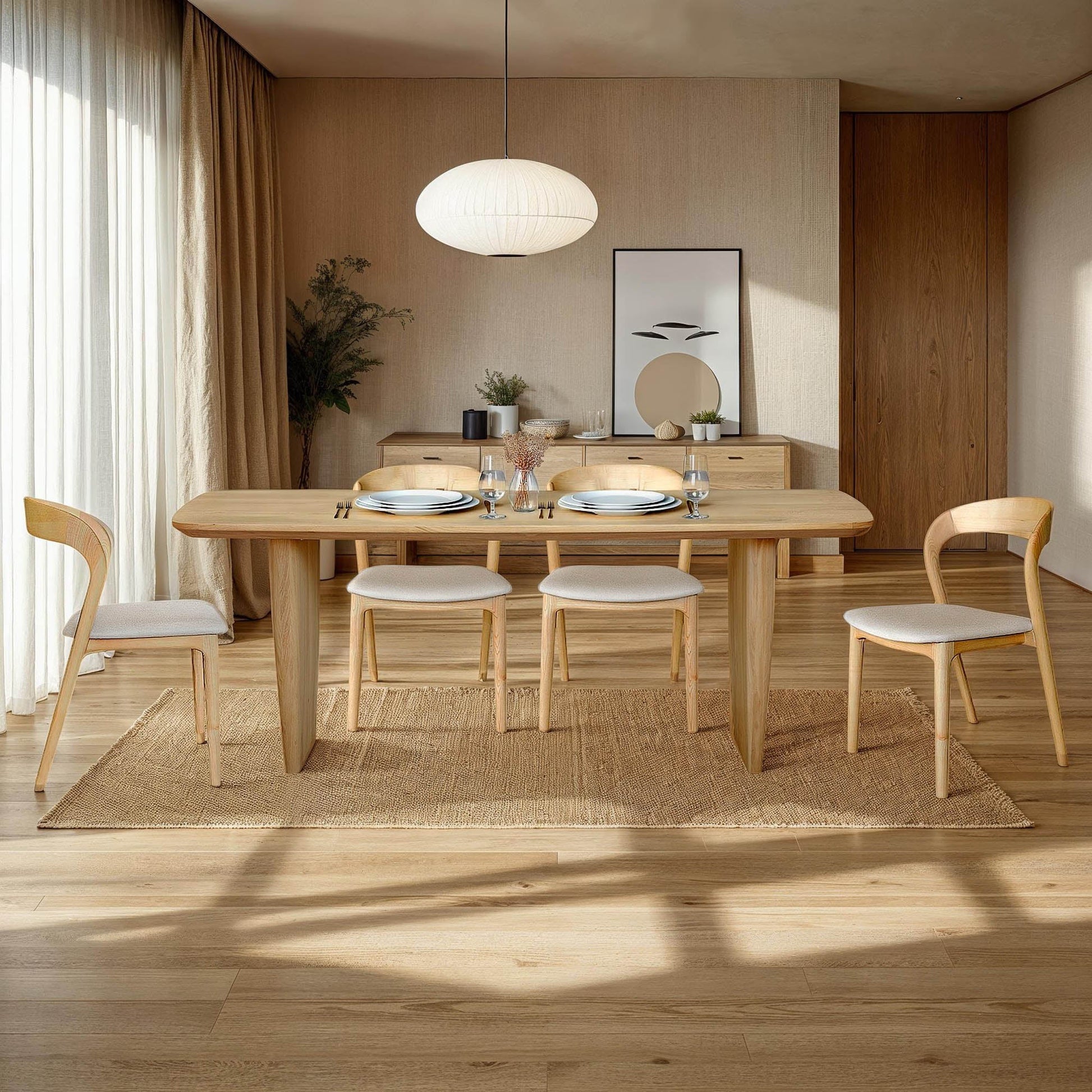 LH Home Tonic Wood Rectangular Dining Table