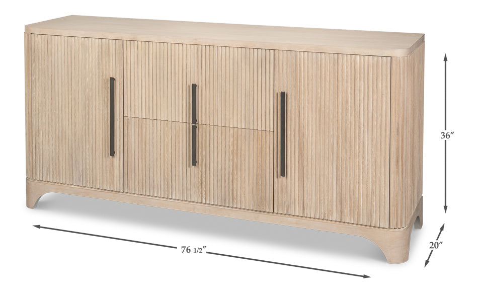 Sarreid Topsail Two Drawers Wood Credenza