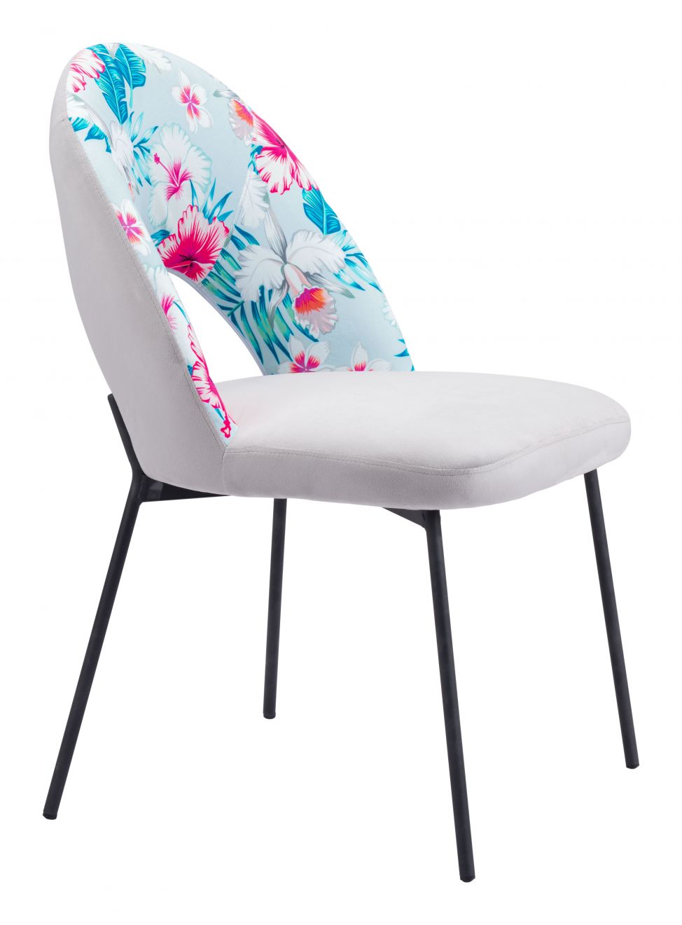 Zuo Modern Torrey Printed Fabric Dining Chair 2PC