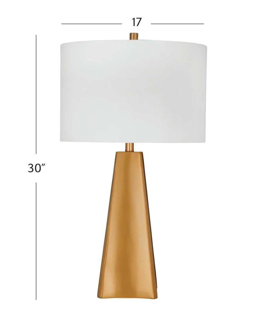 Bassett Mirror Torrington Gold Polyresin Table Lamp