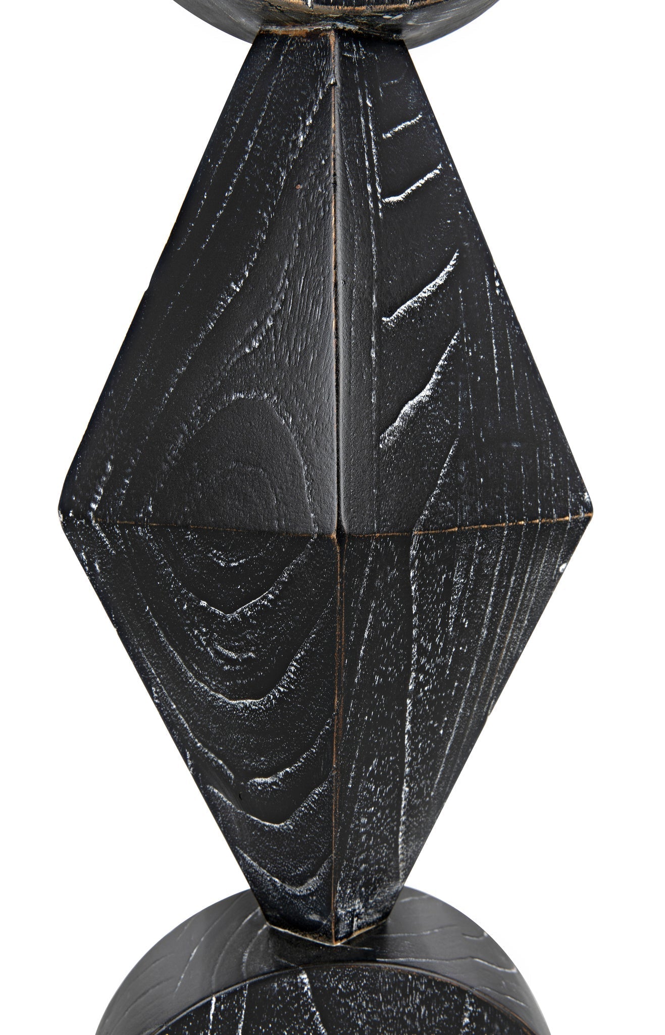 Totem Cinder Black Sculpture-Statues & Sculptures-Noir-Sideboards and Things