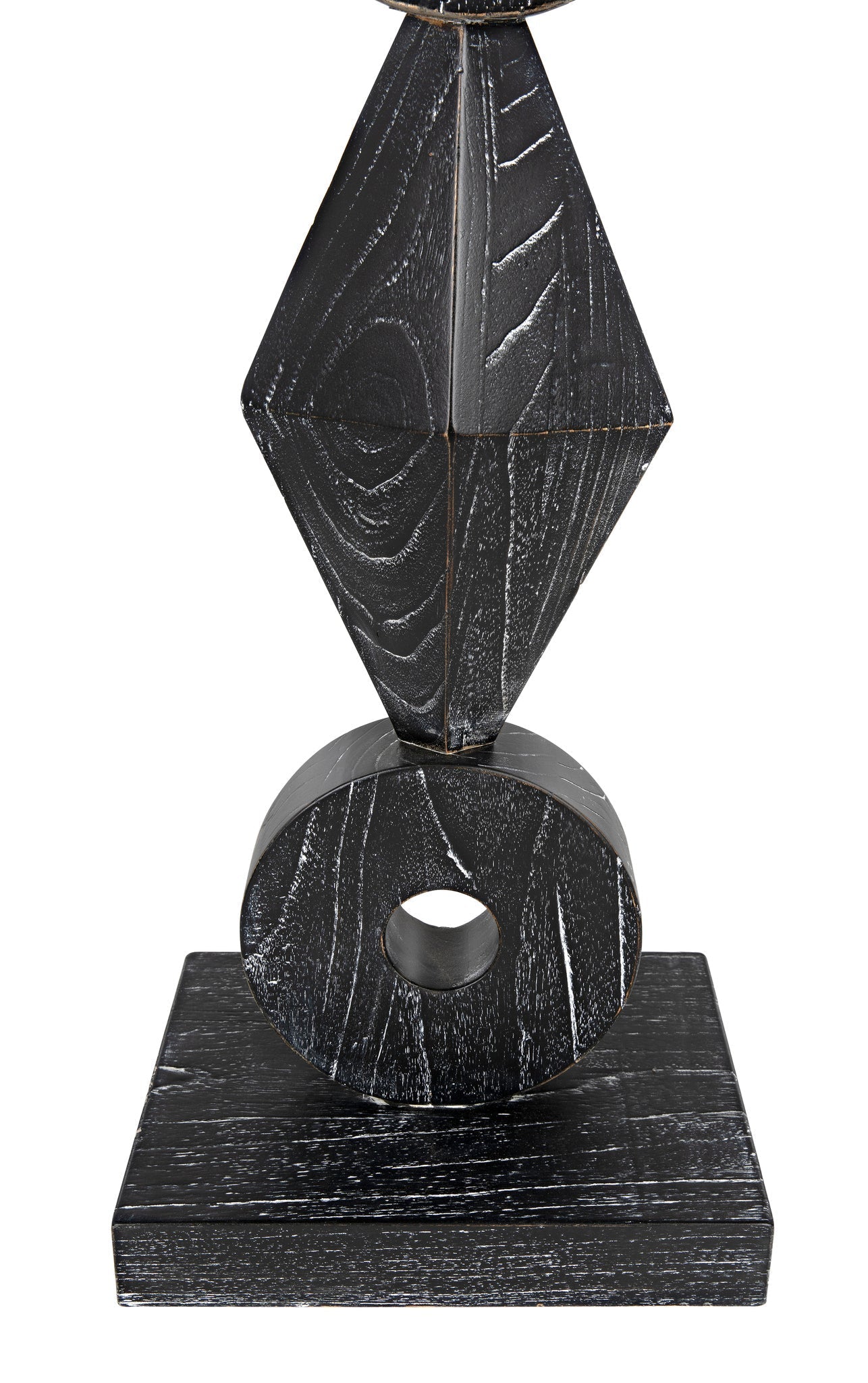 Totem Cinder Black Sculpture-Statues & Sculptures-Noir-Sideboards and Things