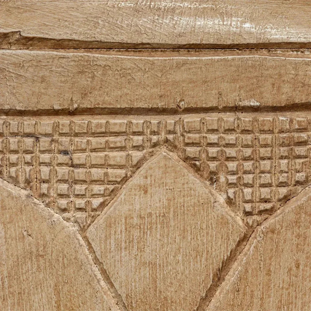 Totem Hand-Carved Wood Floor Lamp