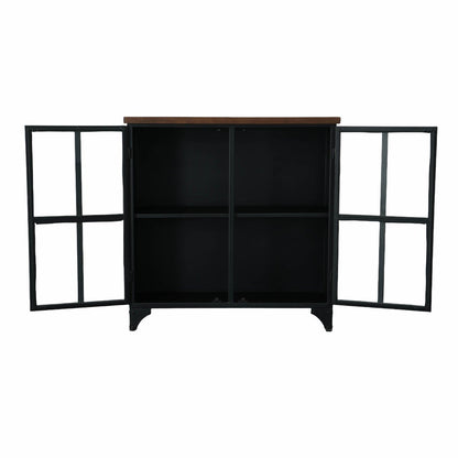LH Home Tradition Two Doors Black Accent Cabinet