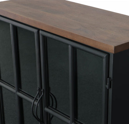 LH Home Tradition Two Doors Black Accent Cabinet