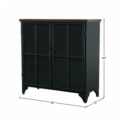 LH Home Tradition Two Doors Black Accent Cabinet
