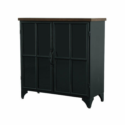 LH Home Tradition Two Doors Black Accent Cabinet