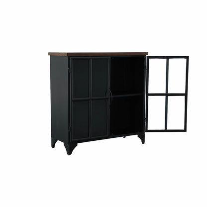 LH Home Tradition Two Doors Black Accent Cabinet