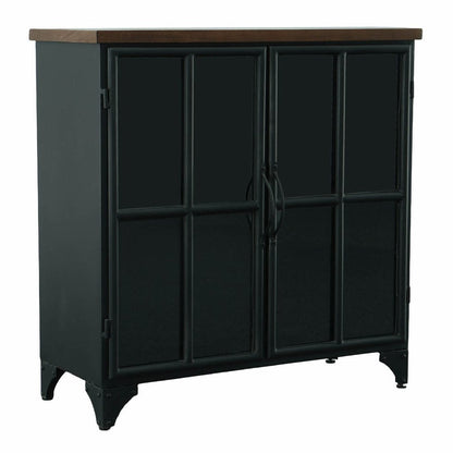 LH Home Tradition Two Doors Black Accent Cabinet