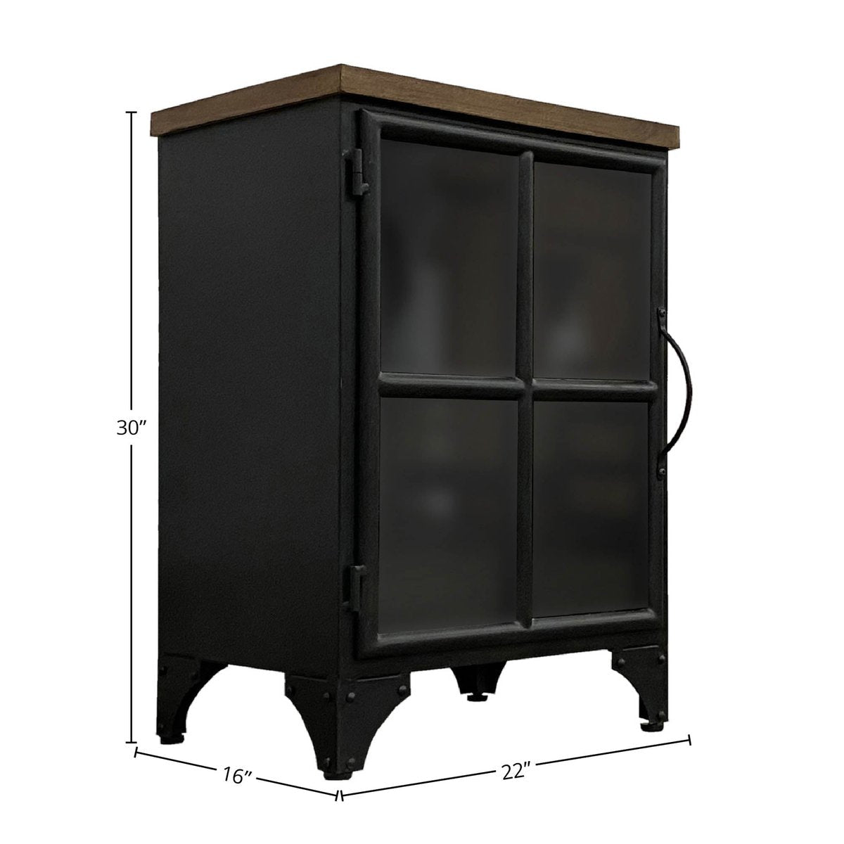 LH Home Tradition Wooden Black Accent Cabinet