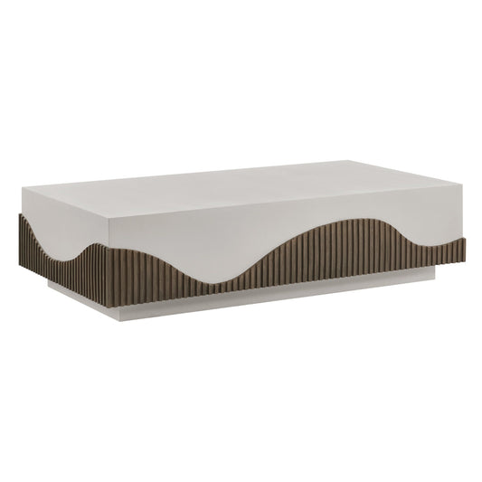 Seasonal Living Tranquility Rectangle White Outdoor Coffee Table