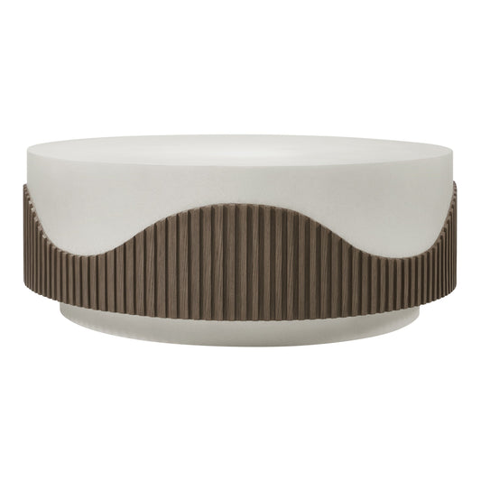 Seasonal Living Tranquility Round White Outdoor Coffee Table