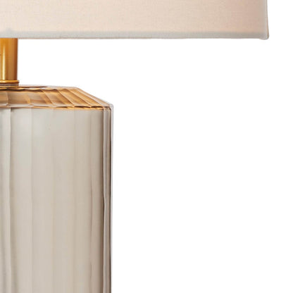 LH Home Translucent Clear Glass Table Lamp