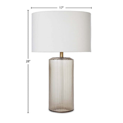 LH Home Translucent Clear Glass Table Lamp