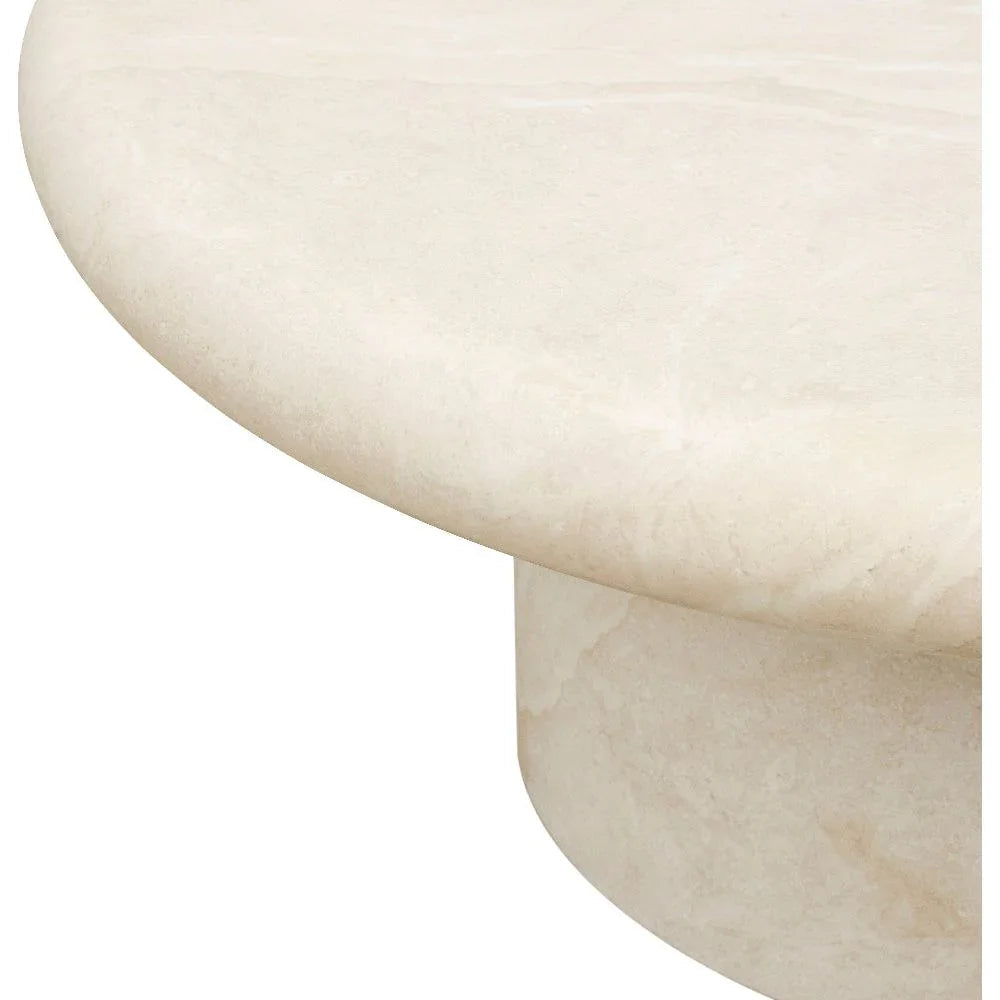 Travertino Concrete Outdoor Coffee Table -- view 2