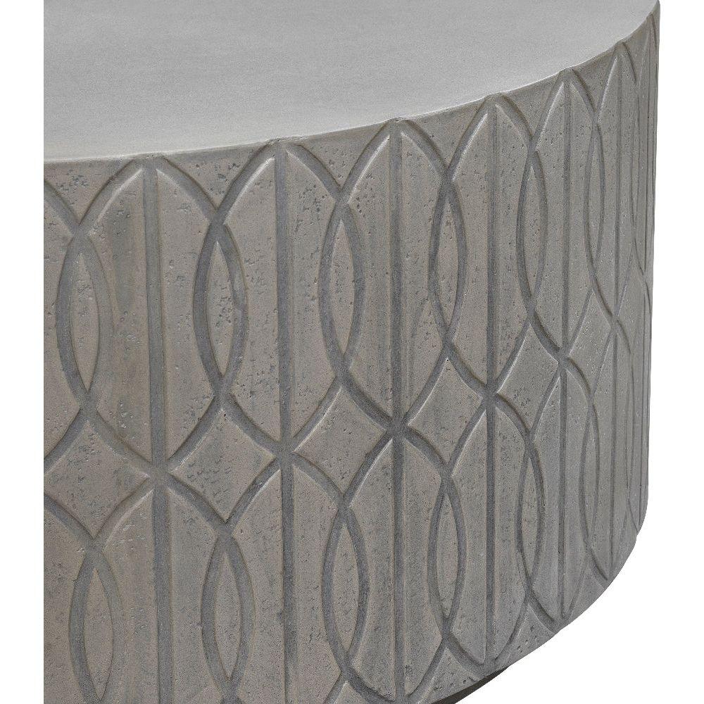 Trellis Concrete Round Outdoor Coffee Table -- view 3