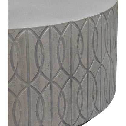 Trellis Concrete Round Outdoor Coffee Table -- view 3