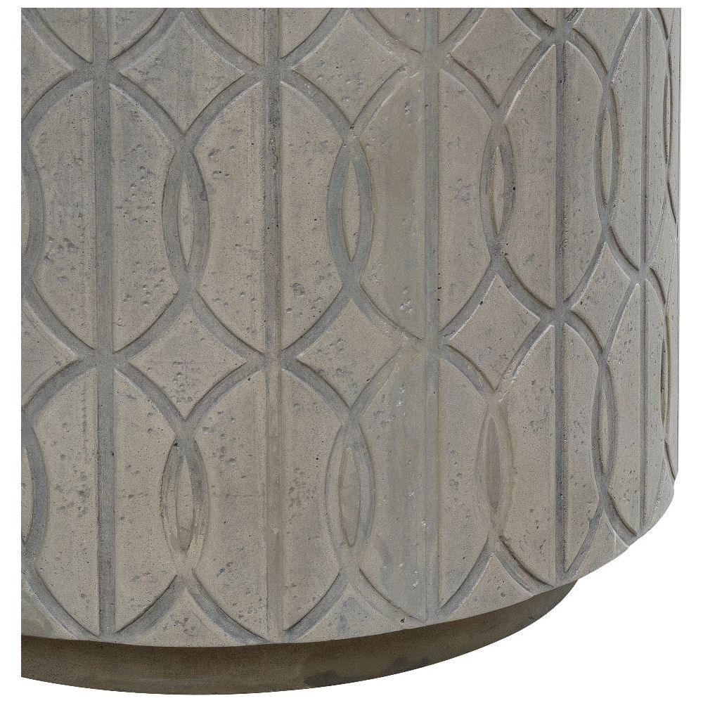 Trellis Concrete Round Outdoor End Table -- view 3
