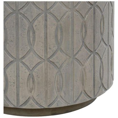 Trellis Concrete Round Outdoor End Table -- view 3