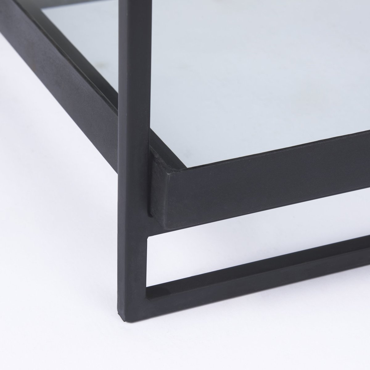 Mercana Trey Black Metal Square Accent Table