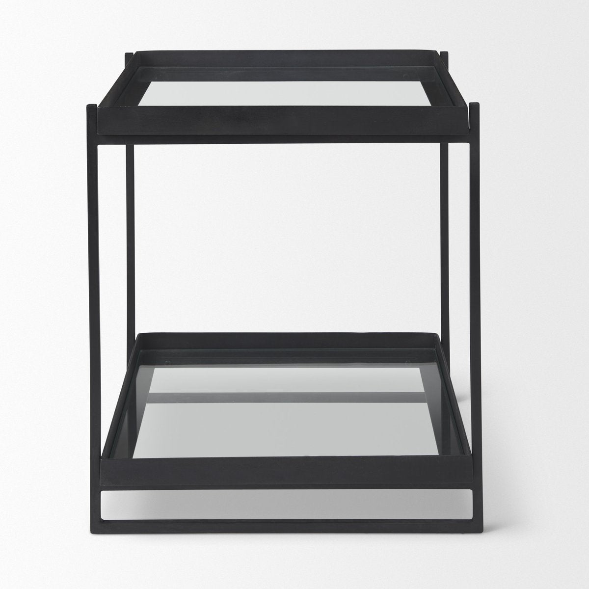 Mercana Trey Black Metal Square Accent Table