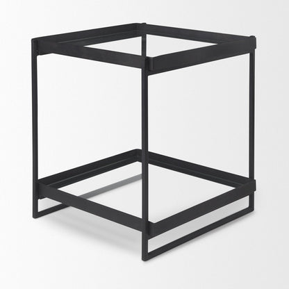 Mercana Trey Black Metal Square Accent Table