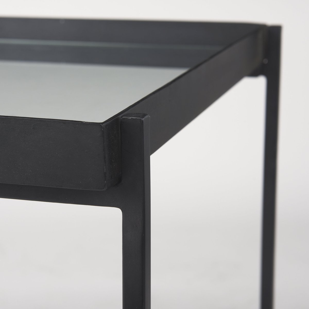 Mercana Trey Black Metal Square Accent Table