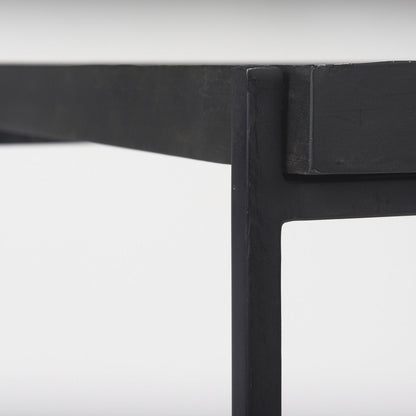Mercana Trey Black Metal Square Accent Table