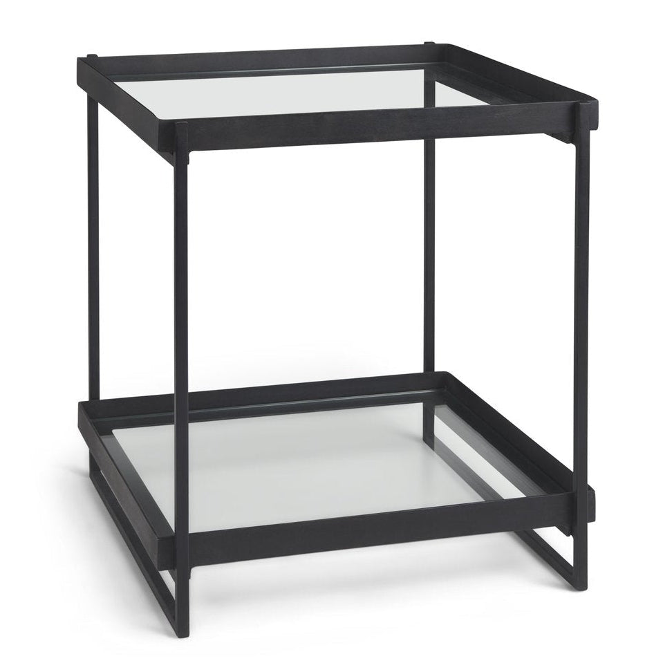 Mercana Trey Black Metal Square Accent Table