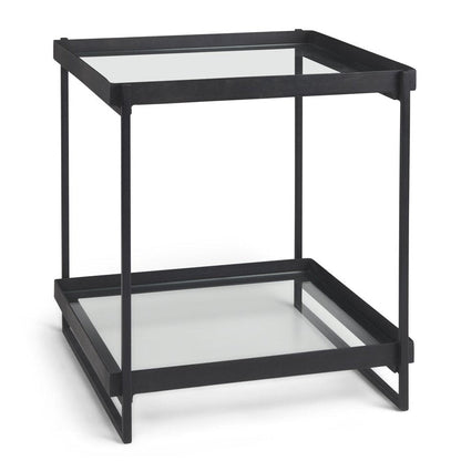 Mercana Trey Black Metal Square Accent Table